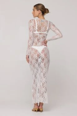 Audrey Lace Dress In White Lace -Resa audrey lace dress in white lace 613041