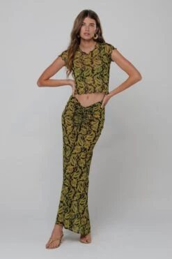 Ziggy Mesh Skirt In Sorrento -Resa baby tee in sorrento 115185