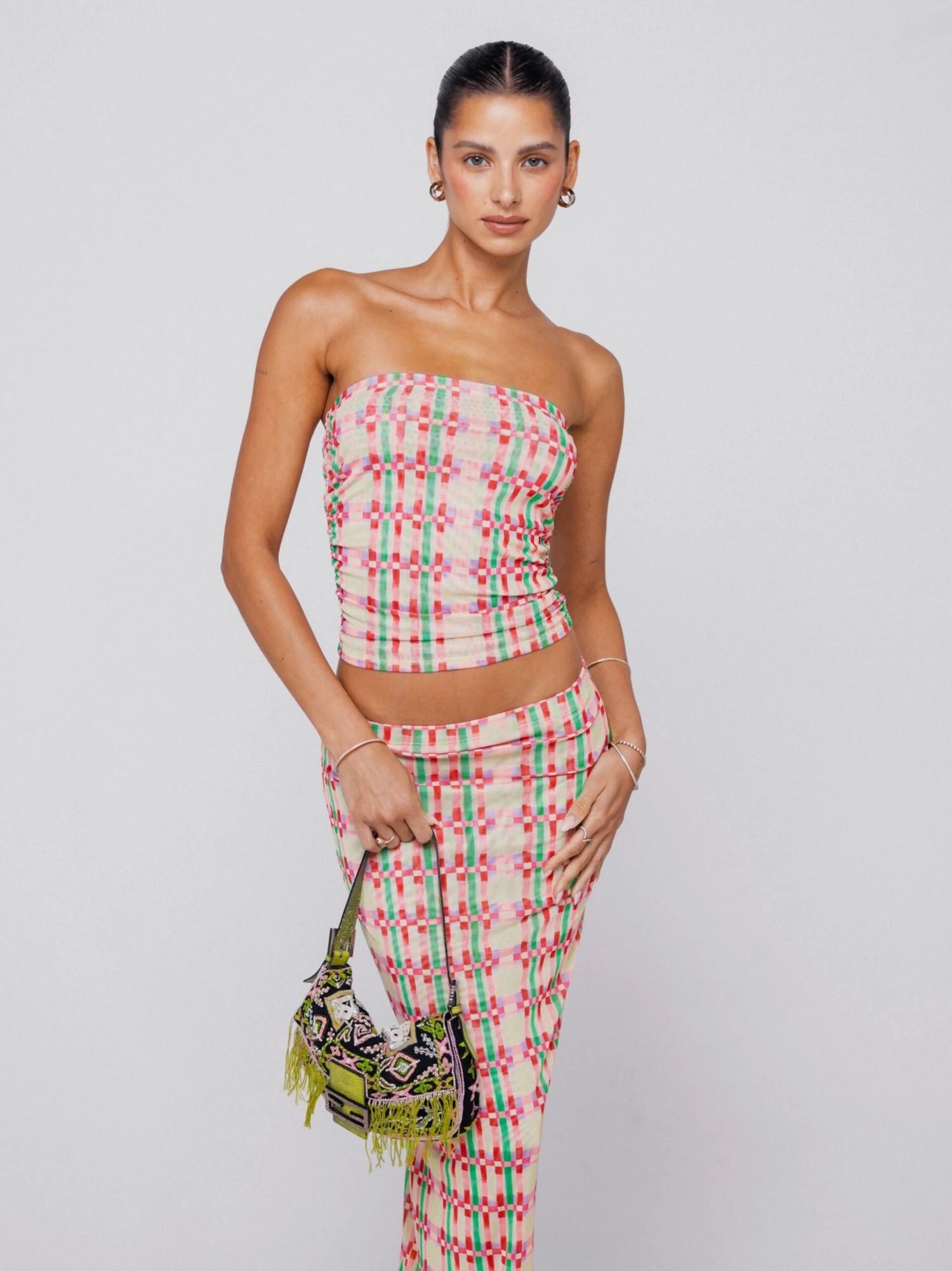 Bonnie Mesh Top In Plaid 4 Bonnie Mesh Top In Plaid - Image 2