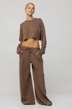 Boyfriend Crop Rib In Chai