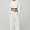 Boyfriend Crop Rib In White -Resa boyfriend crop rib in white 275145