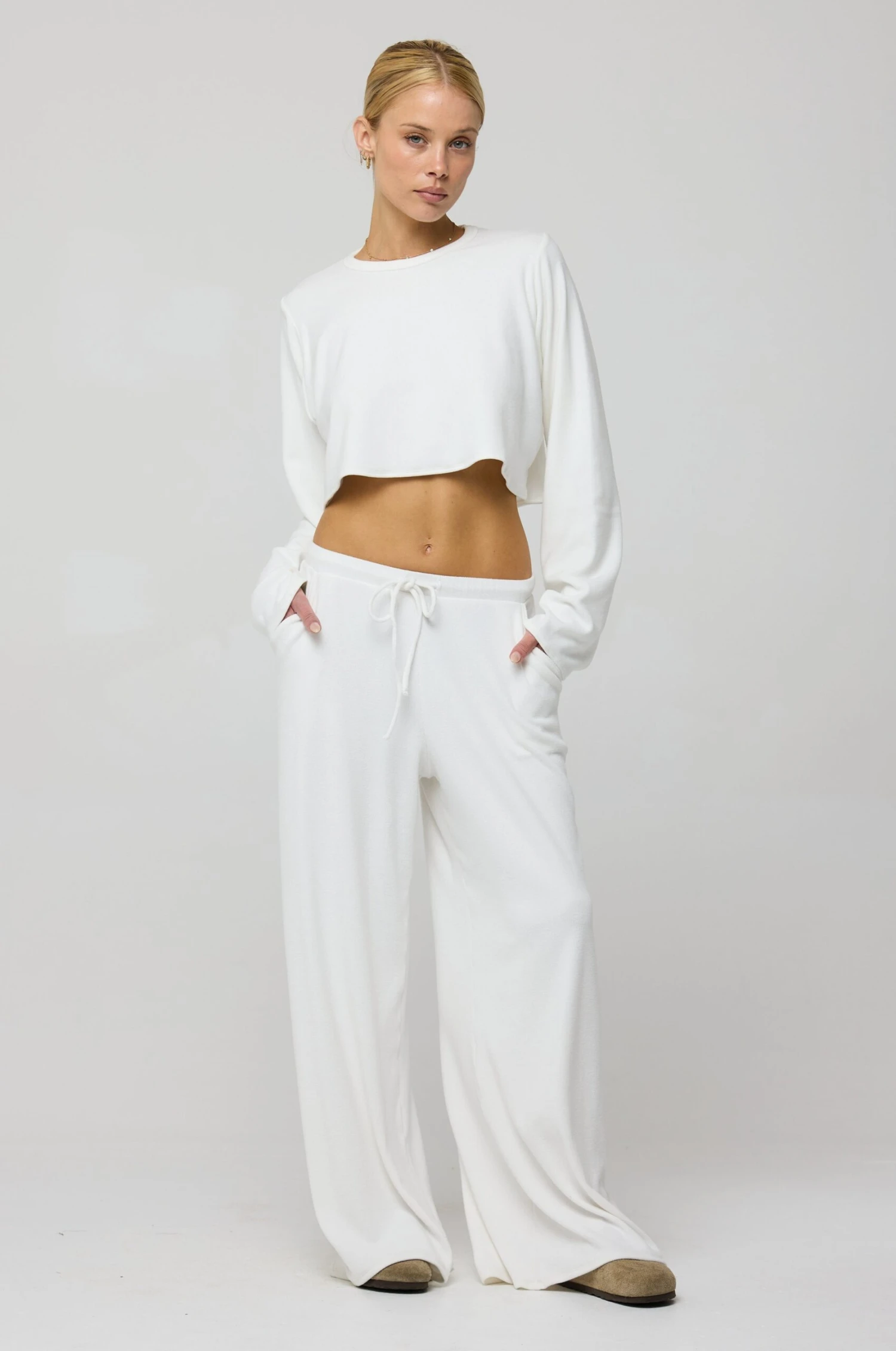 Boyfriend Crop Rib In White 3 Boyfriend Crop Rib In White