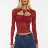 Cassie Top In Red Currant -Resa cassie top in red currant 138433