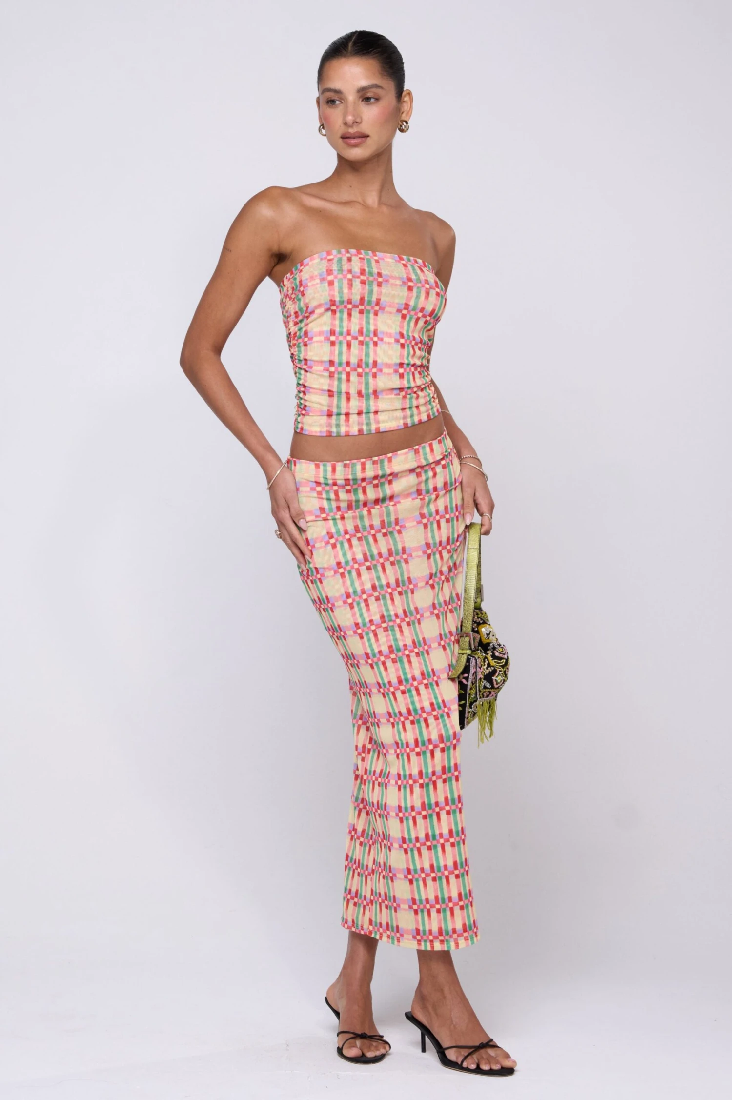 Bonnie Mesh Top In Plaid 3 Bonnie Mesh Top In Plaid