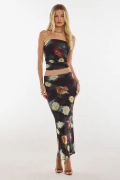 Clyde Mesh Skirt In Salem