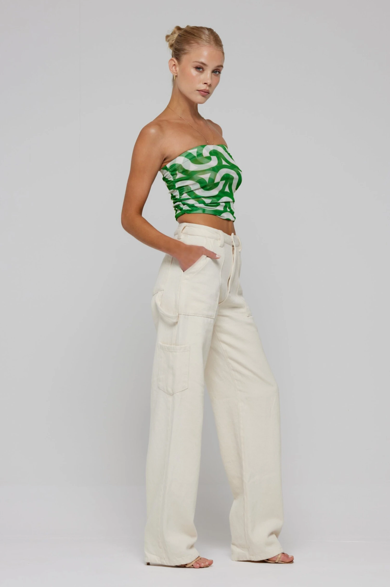 Elsa Cargo Pant In Cream 4 Elsa Cargo Pant In Cream - Image 2