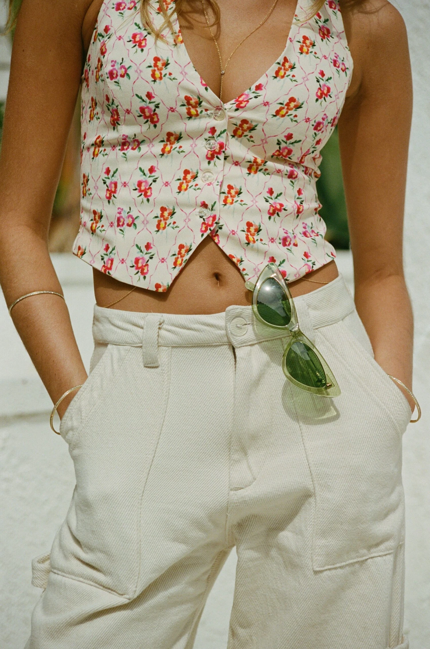 Elsa Cargo Pant In Cream 9 Elsa Cargo Pant In Cream - Image 7