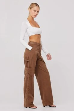 Elsa Cargo Pant In Espresso -Resa elsa cargo pant in espresso 481401