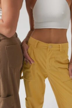 Elsa Cargo Pant In Mustard -Resa elsa cargo pant in mustard 830536