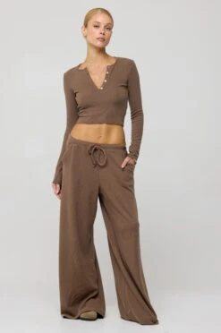 Henley Rib In Chai -Resa henley rib in chai 335338