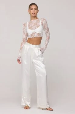 Ida Lace Top In White -Resa ida lace top in white 815913