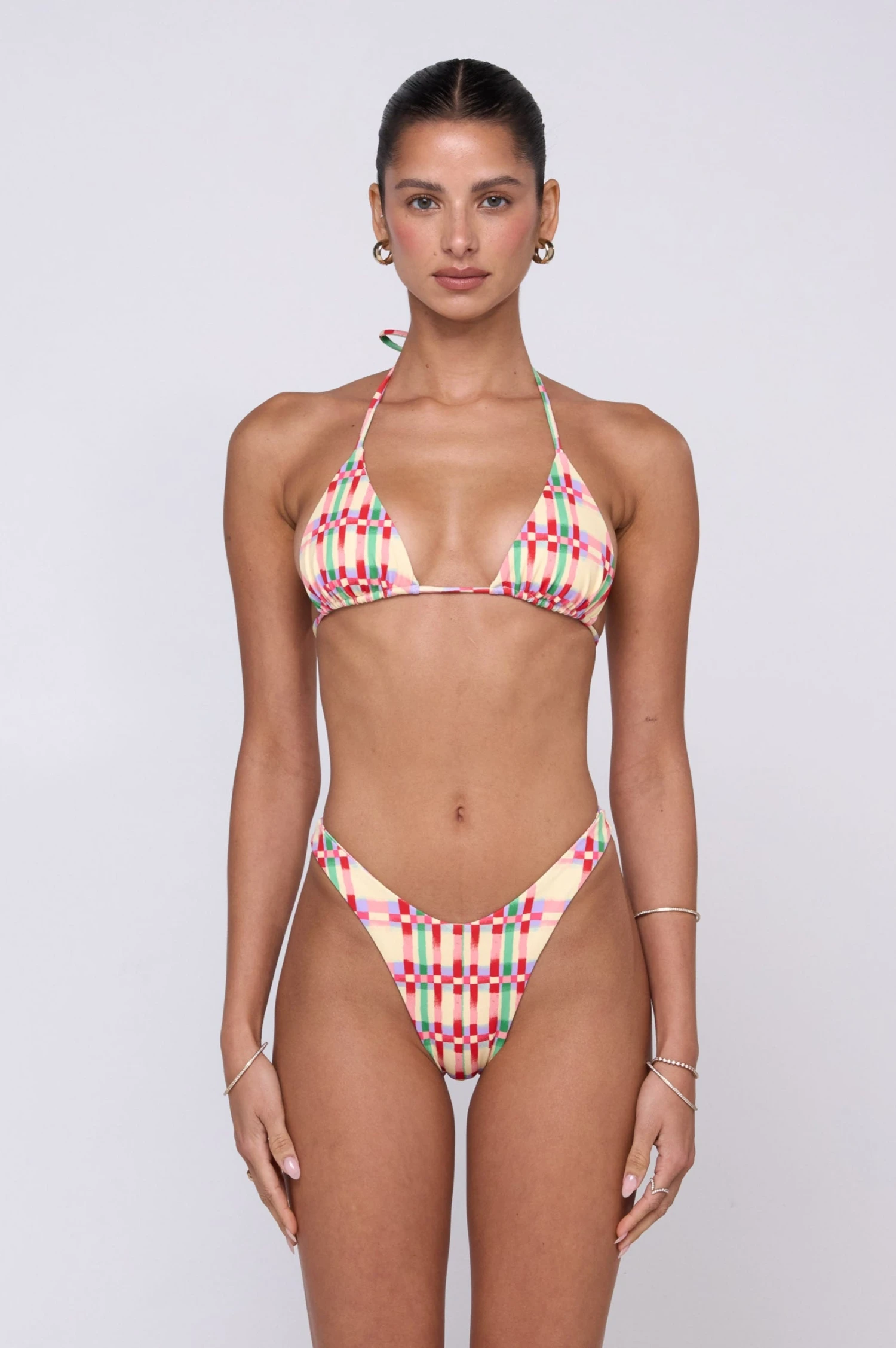 Joey Bikini Bottom In Plaid 5 Joey Bikini Bottom In Plaid - Image 3