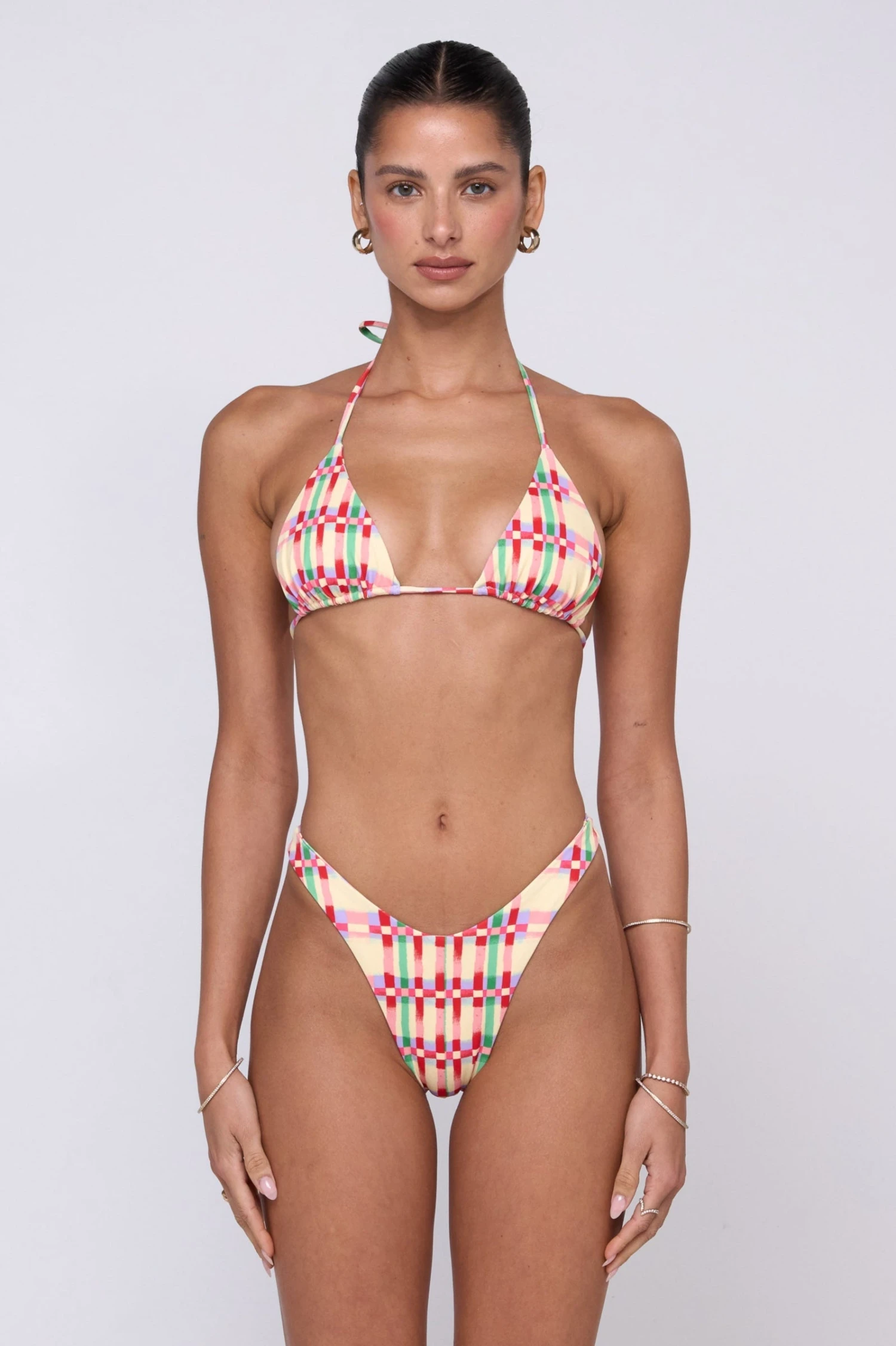 Kyle Bikini Top In Plaid 4 Kyle Bikini Top In Plaid - Image 2