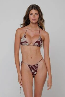 Kyle Triangle Bikini Top In Bronco