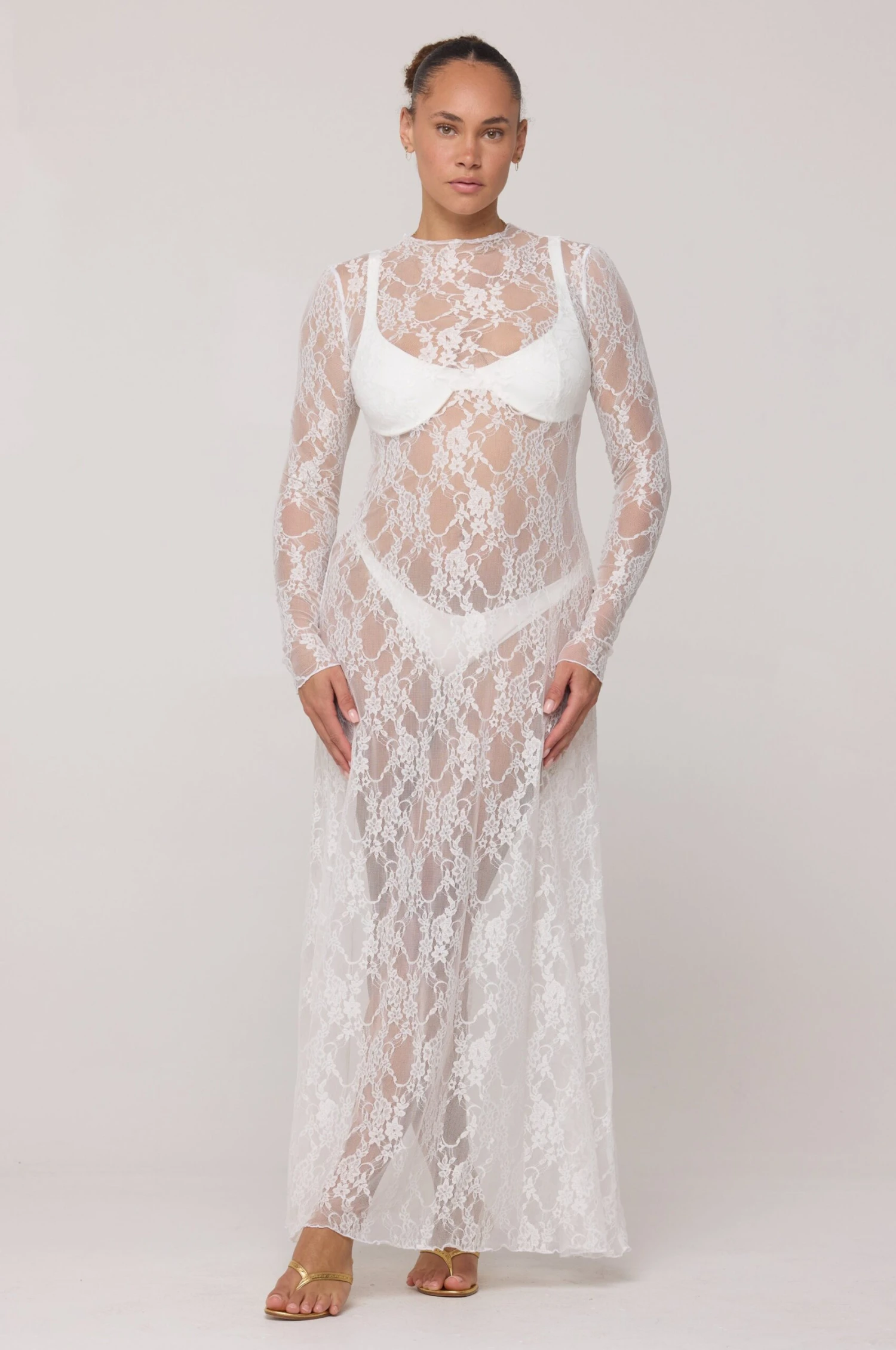 Lyon Lace Dress In White Lace 11 Lyon Lace Dress In White Lace - Image 9