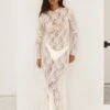 Lyon Lace Dress In White Lace 1 Lyon Lace Dress In White Lace -Resa lyon lace dress in white lace 582595