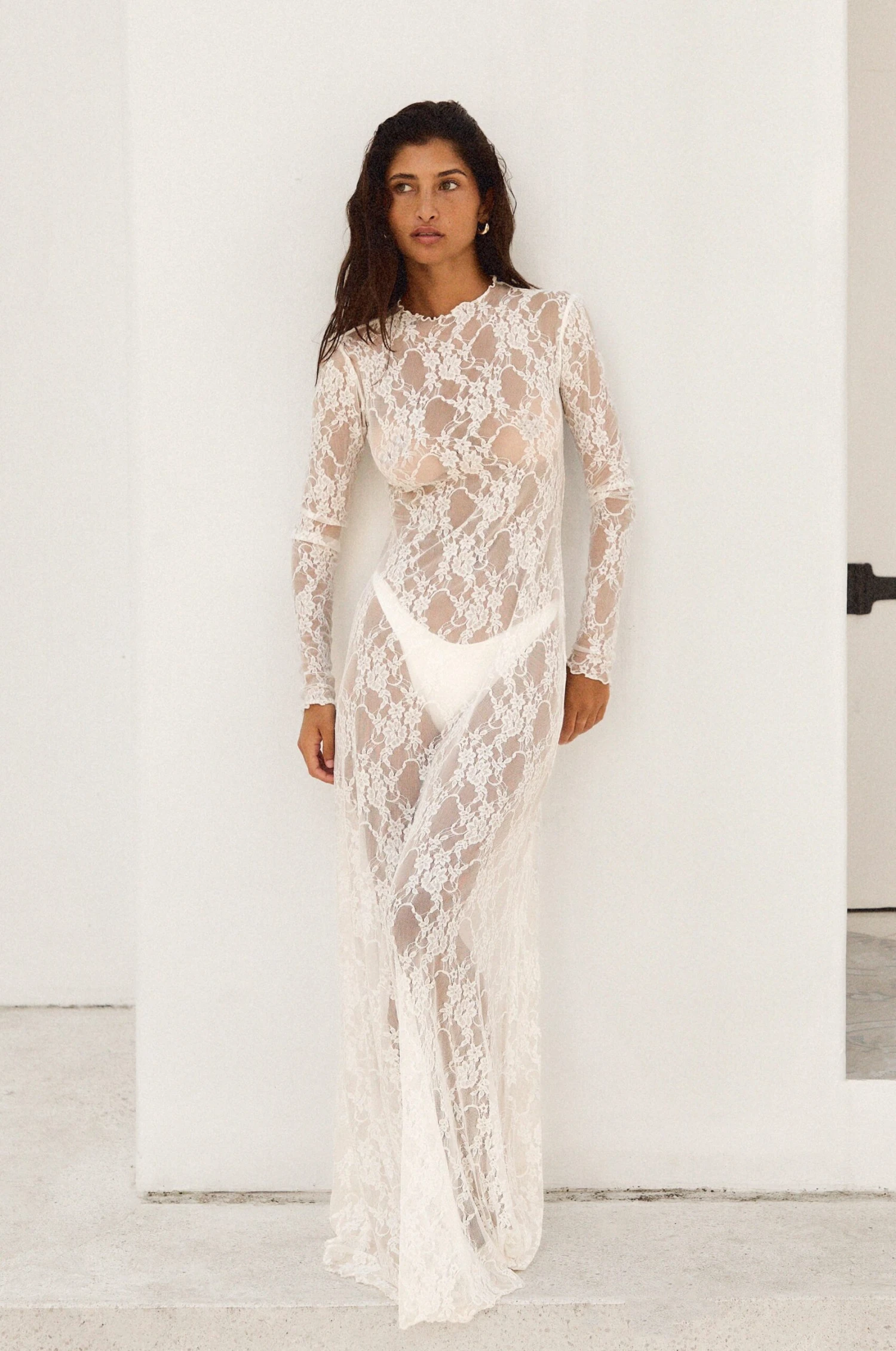 Lyon Lace Dress In White Lace 3 Lyon Lace Dress In White Lace