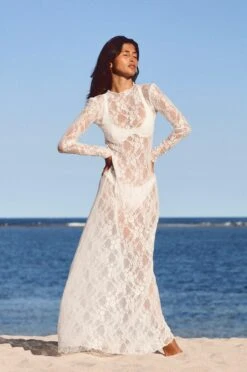 Lyon Lace Dress In White Lace 17 Lyon Lace Dress In White Lace -Resa lyon lace dress in white lace 744325