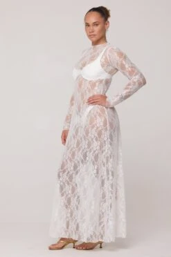Lyon Lace Dress In White Lace 18 Lyon Lace Dress In White Lace -Resa lyon lace dress in white lace 792352