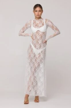 Lyon Lace Dress In White Lace 15 Lyon Lace Dress In White Lace -Resa lyon lace dress in white lace 912114