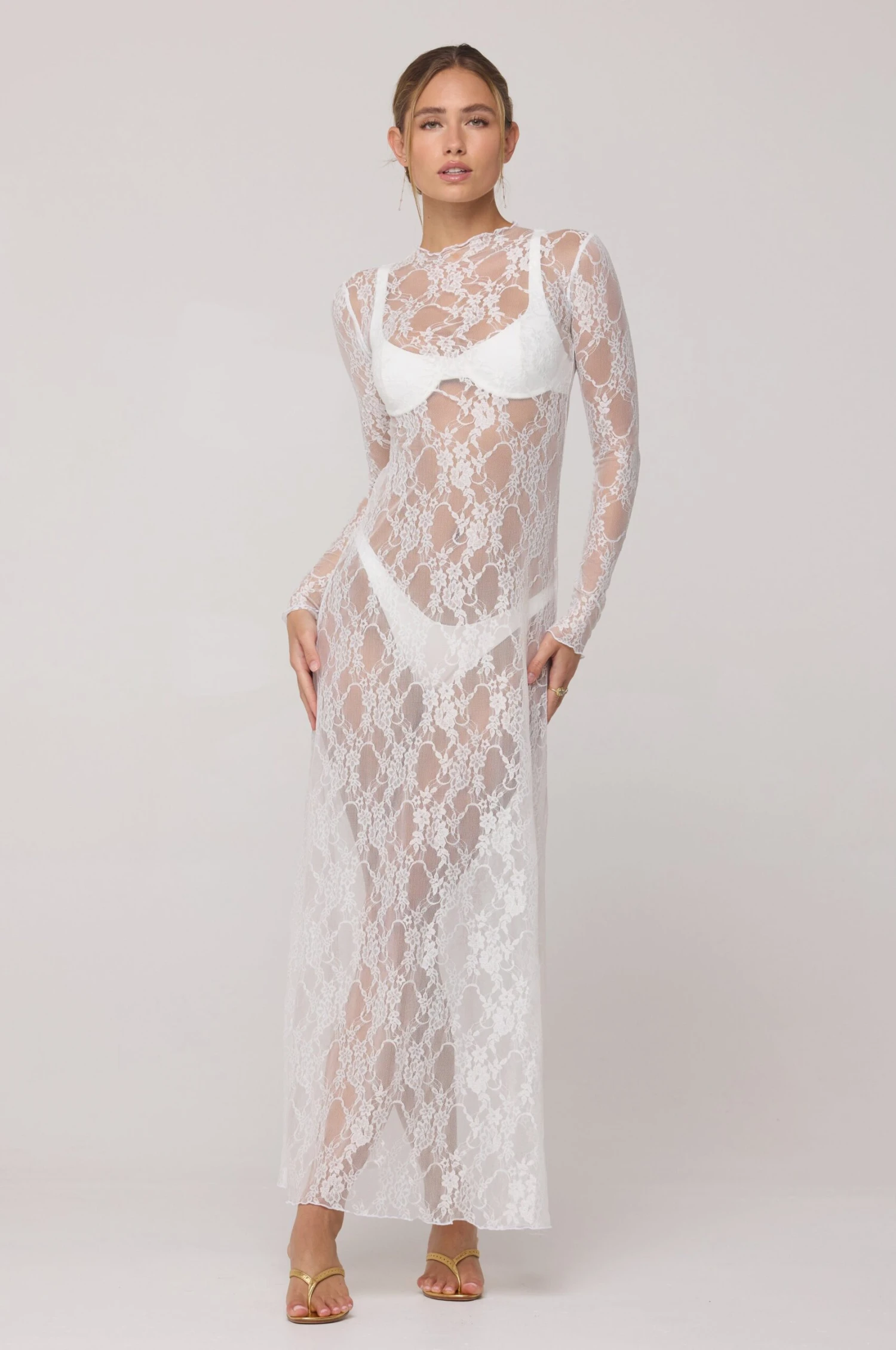 Lyon Lace Dress In White Lace 5 Lyon Lace Dress In White Lace - Image 3