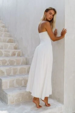 Mackenzie Dress In White Linen -Resa mackenzie dress in white linen 184811