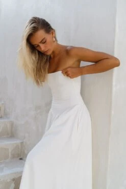 Mackenzie Dress In White Linen -Resa mackenzie dress in white linen 890862
