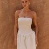 Makie Dress White Linen -Resa makie dress white linen 396331