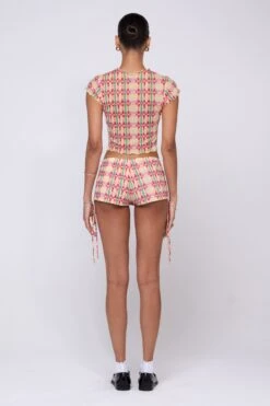 Baby Tee In Plaid 15 Baby Tee In Plaid -Resa micro shorts in plaid 8564544 1