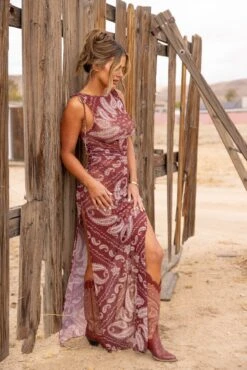 Paige Dress In Bronco -Resa paige dress in bronco 720413