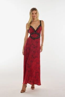 Selena Dress In Red Currant -Resa selena dress in red currant 199556