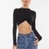 Shelby Top In Black Knit