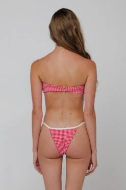 Spencer Bikini Top In Red Gingham -Resa spencer bikini top in red gingham 855735