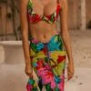 Matty Bikini Top In Tropicana -Resa ziggy mesh skirt in tropicana 338066